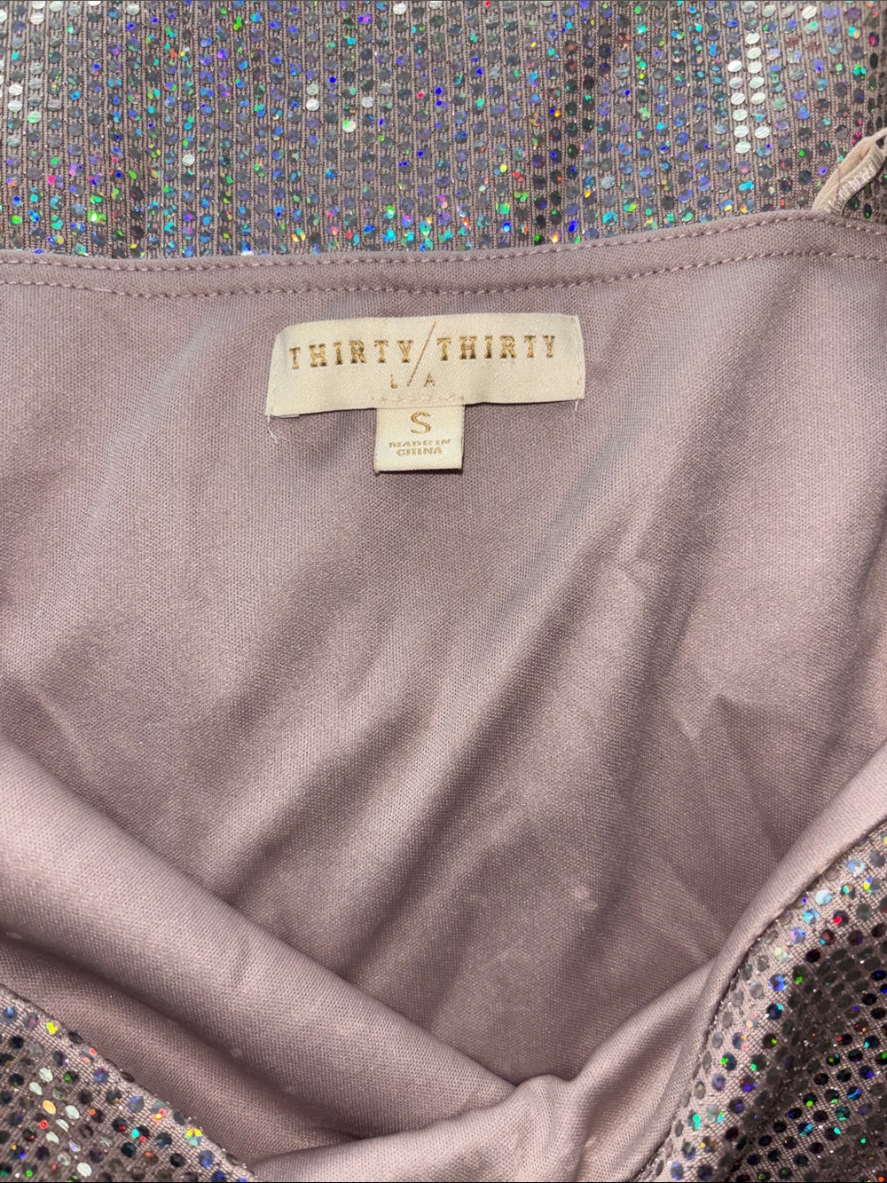 T.J.Maxx Iridescent Silver Sequin Mini Dress - Picture 4 of 6